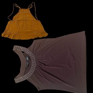 C&C California Mustard Yellow Top and Newyork Company stud top